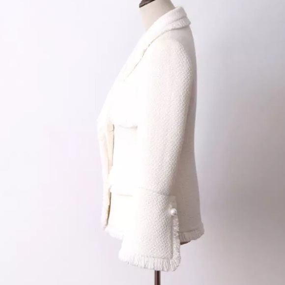 Raw Snowflake Lux Tweed Pearl Pocket Jacket Coat Blazer! - Picture 2 of 12